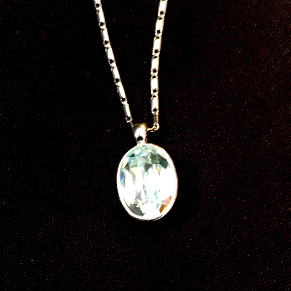 Noodle & Company Marked Crystal Silver Necklace